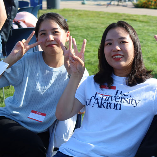 Students from the Buchtel College of Arts and Sciences at the University of Akron.