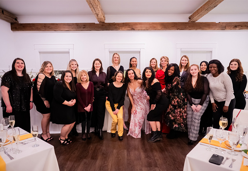 Group photo of students in the Diamond Graduate Women's Leadership Xperience