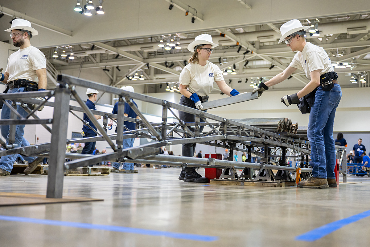 Members of UA's Steel Bridge Design Team undergoing 