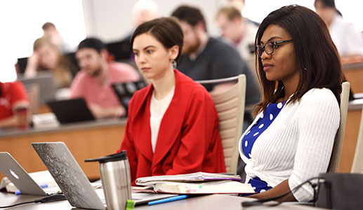 A business law student at The University of Akron's School of Law