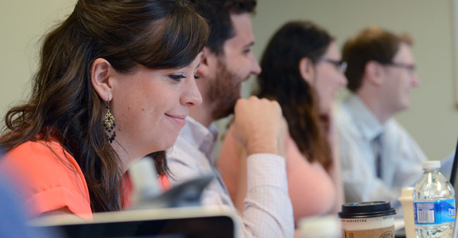 Graduate students in Psychology during a lecture